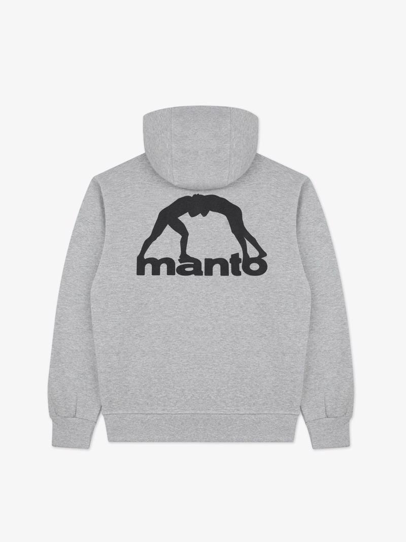 MANTO hoodie peacefull violence - grey